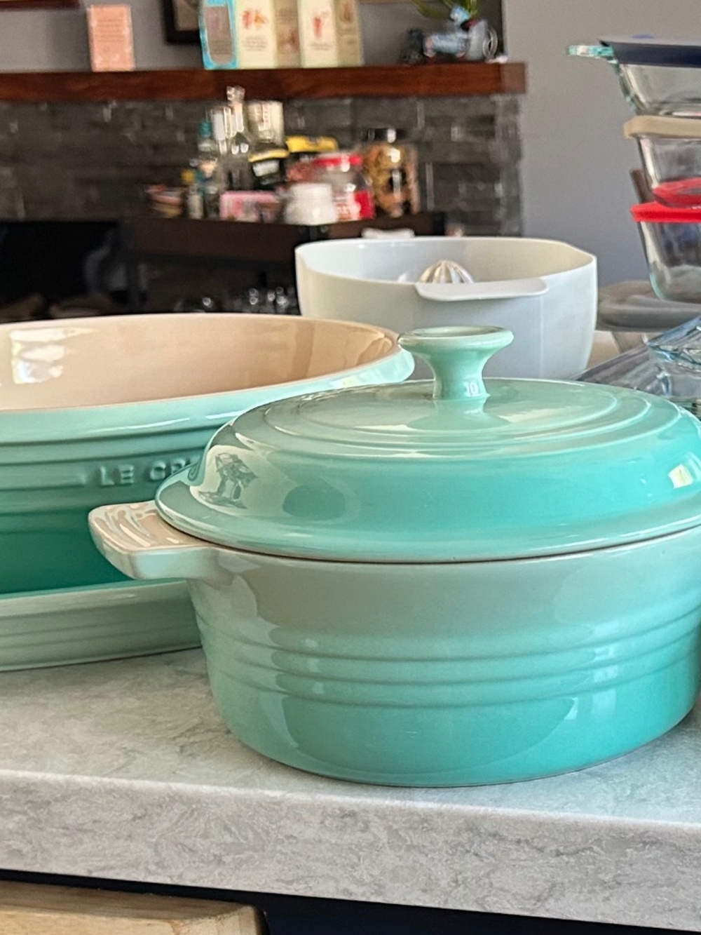 Cool Mint Le Creuset Set (7 piece)